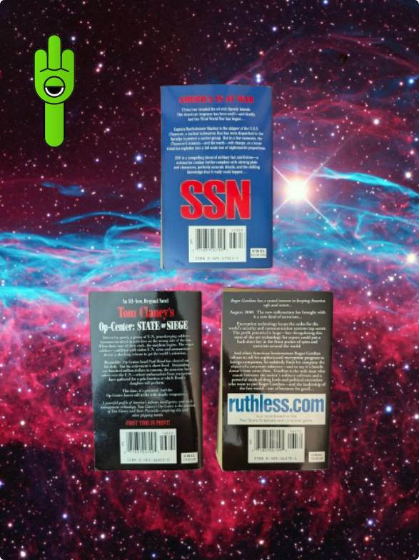 Lot of 3 Tom Clancy Soft Cover Books