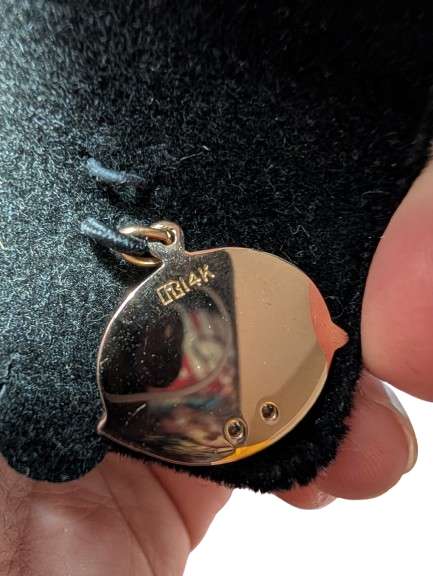 Boeing 20 Years of Service 14K Gold Pendant 6 Grams with Two Diamonds